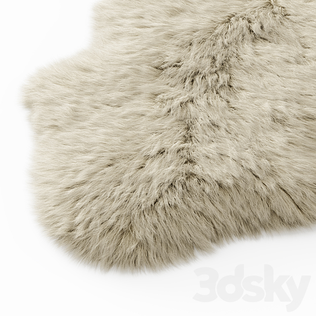 Forsyth New Zealand Sheepskin Skin Rug 3DSMax File - thumbnail 4