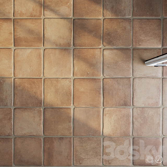 Ceramic tile set 02 - Terracotta 3d
