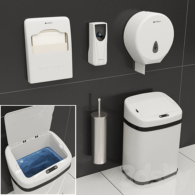 Bathroom Kit: Ksitex Cabin Decor 3DSMax File - thumbnail 1