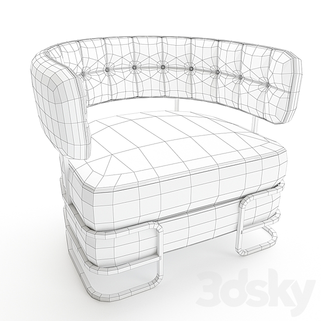 Modern Luxury Armchairs Porus Studio Furniture 3DSMax File - thumbnail 2