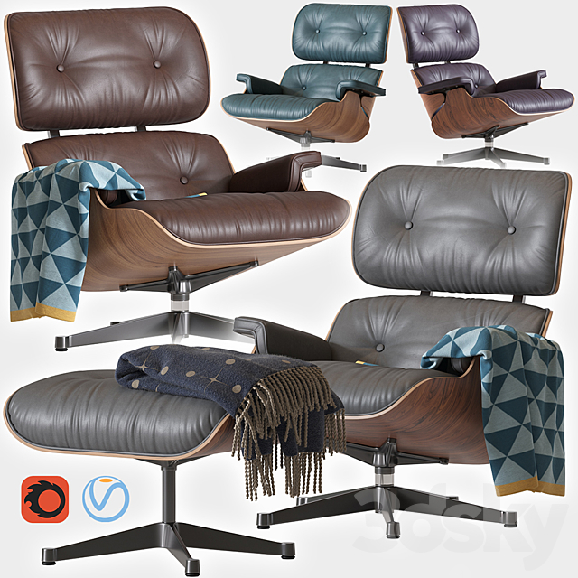 Eames Lounge Chair 3DSMax File - thumbnail 1
