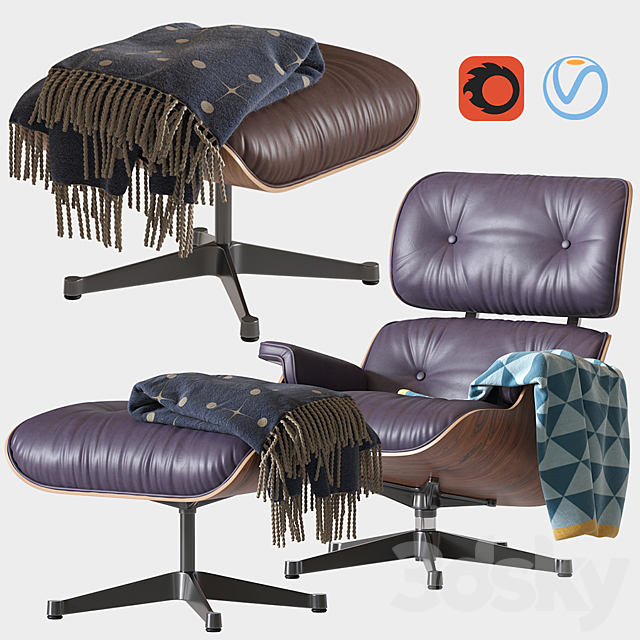 Eames Lounge Chair 3DSMax File - thumbnail 3
