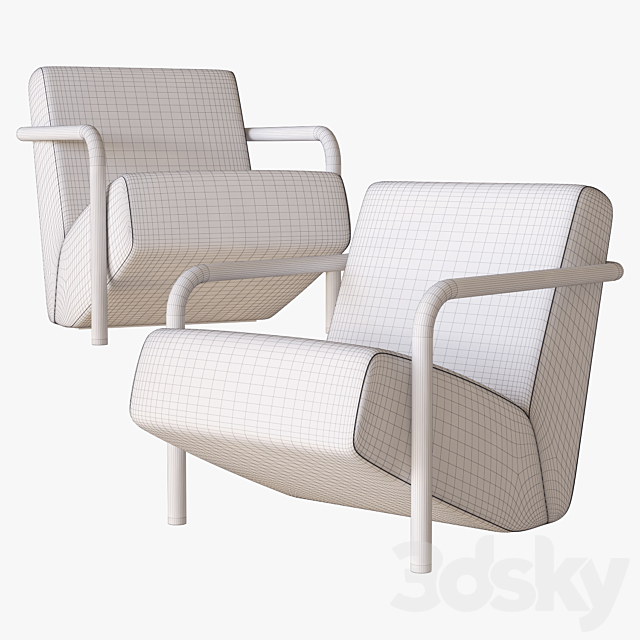 Lullaby lounge chair porro 3DSMax File - thumbnail 3
