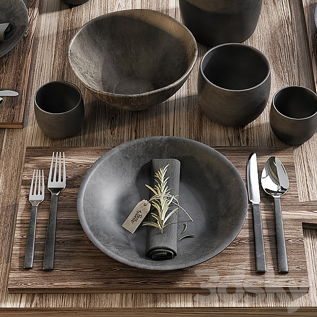 Table setting 15 3d