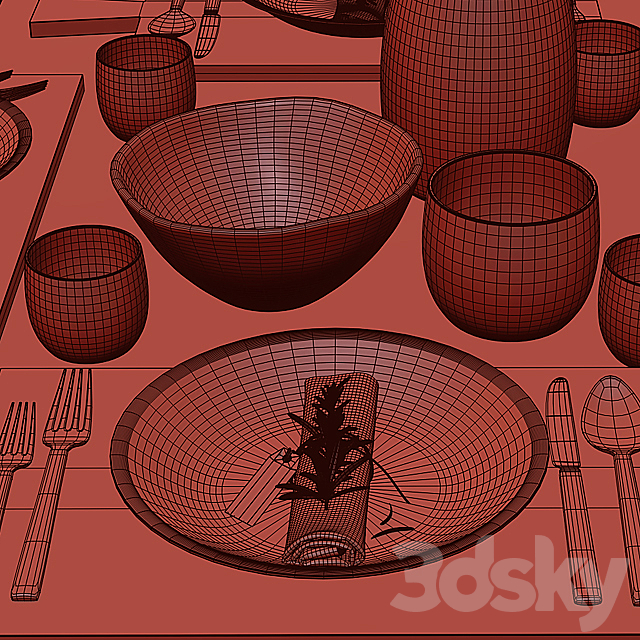 Table setting 15 3DSMax File - thumbnail 3