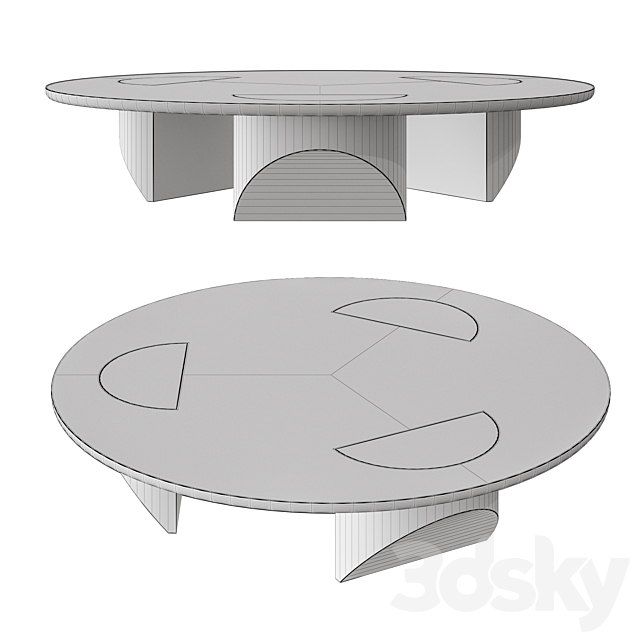 Minotti Wedge Coffee Table 3DSMax File - thumbnail 2