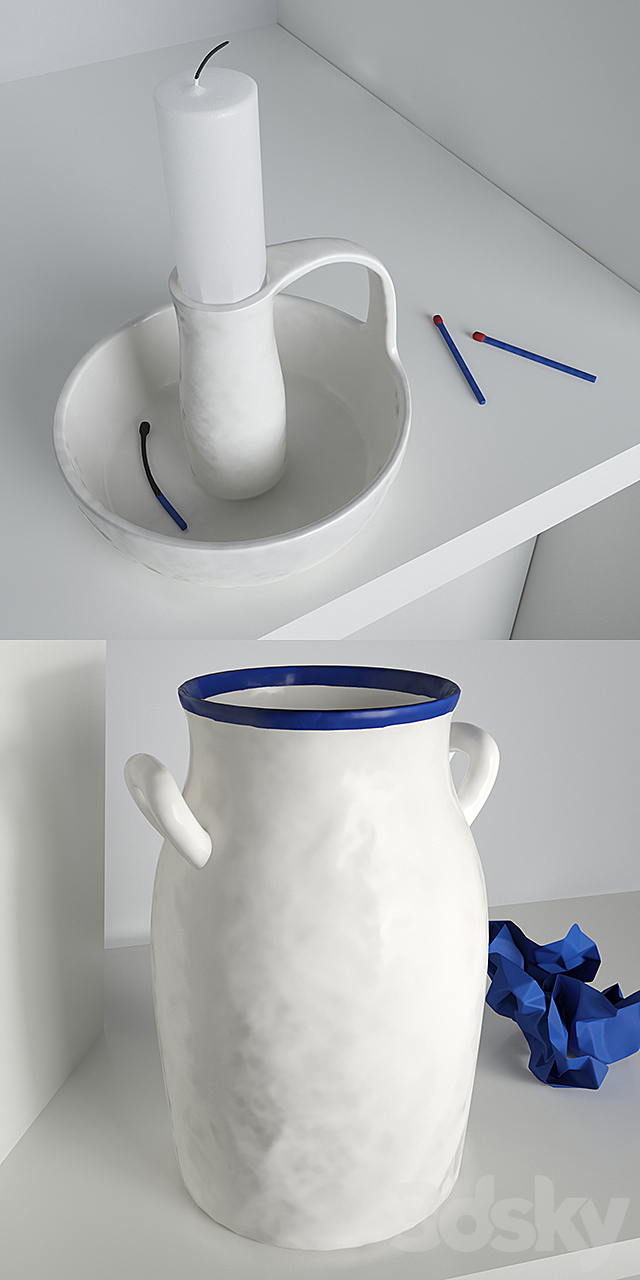 Godtagbar ceramic set 3d