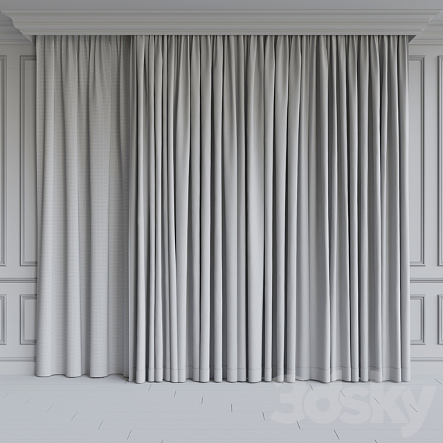 Set of curtains velvet 28 3DSMax File - thumbnail 2