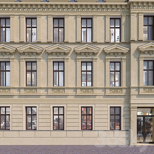 Facade for background 8 3d