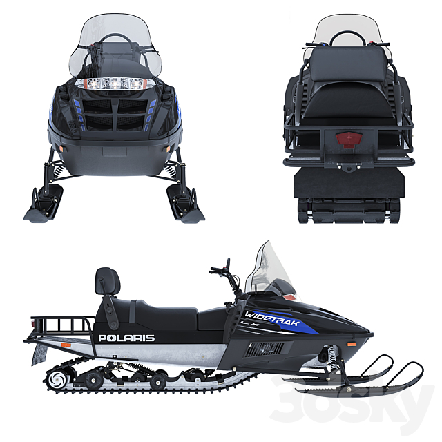Snowmobile Polaris WIDETRAK LX 3d