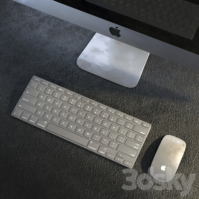 Workplace with BENE table and IKEA chair 3dskyfree