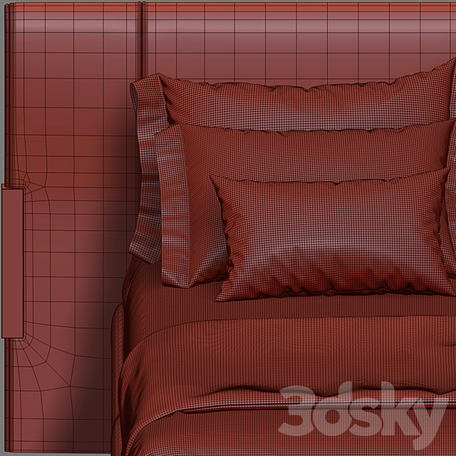 Bed JESSE QUINCY 3DSMax File - thumbnail 5