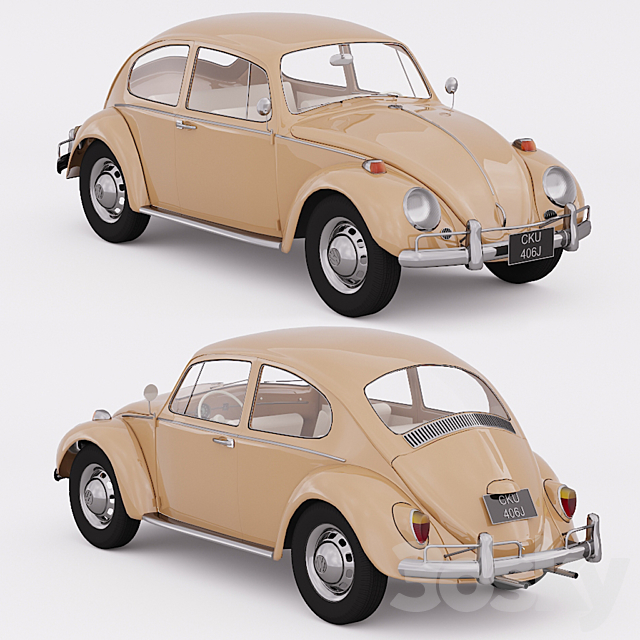 Volkswagen Beetle 1300 3DSMax File - thumbnail 1