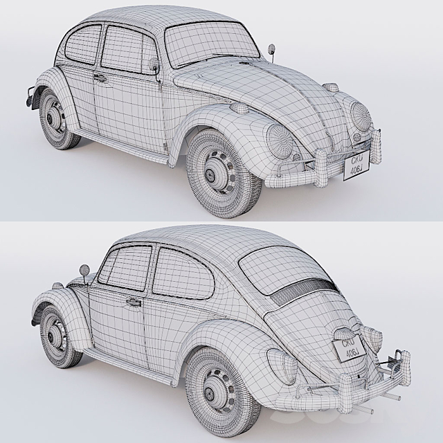 Volkswagen Beetle 1300 3DSMax File - thumbnail 2