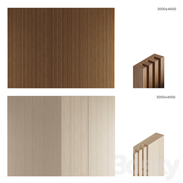 Wood panels set 1 3DSMax File - thumbnail 1