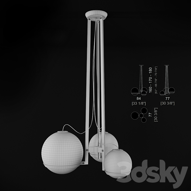 Bubble ceiling lamp 3d