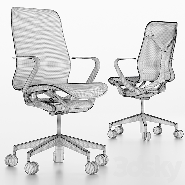 Mid-Back Cosm Chair by Herman Miller 3DSMax File - thumbnail 4