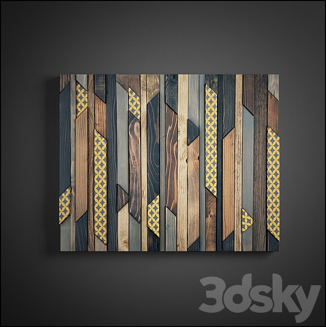 panel wood art 02 3DSMax File - thumbnail 2