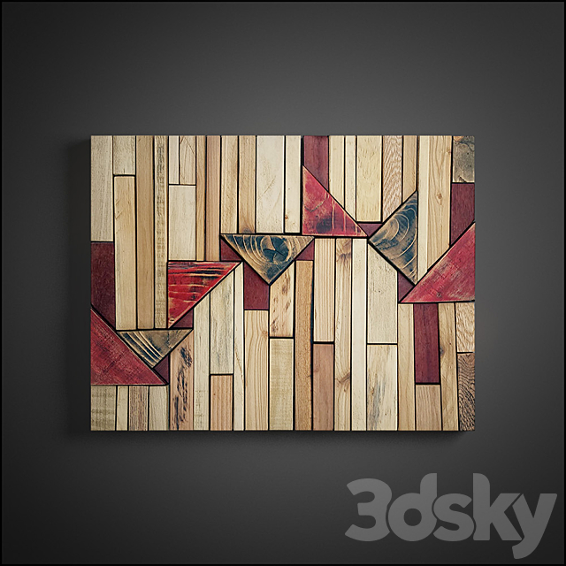 panel wood art 02 3DSMax File - thumbnail 3