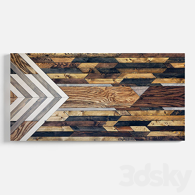 panel wood art 03 3DSMax File - thumbnail 3