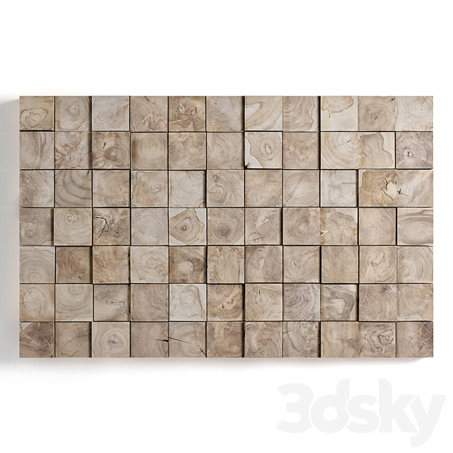 Panel wood art 05 3d