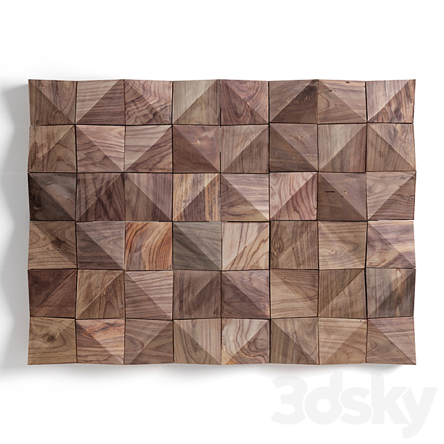 Panel wood art 05 3dsky