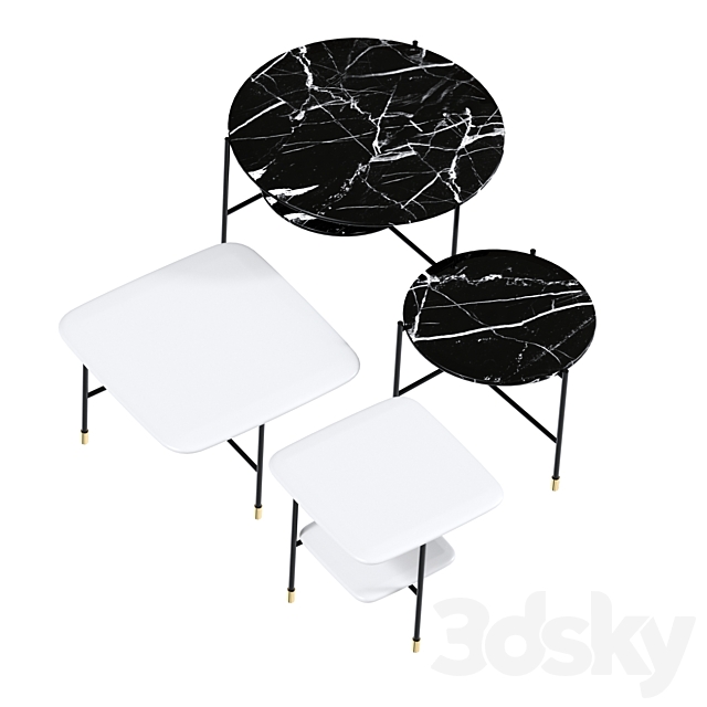 Low adrian tables set 3d