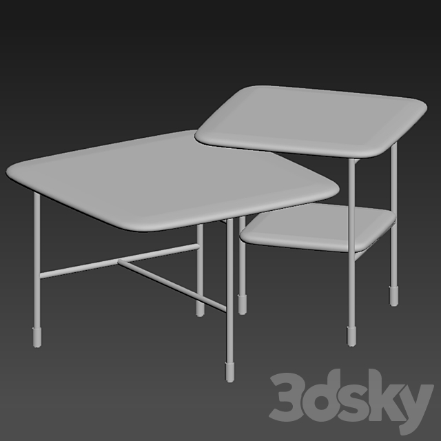 Low adrian tables set 3dsky