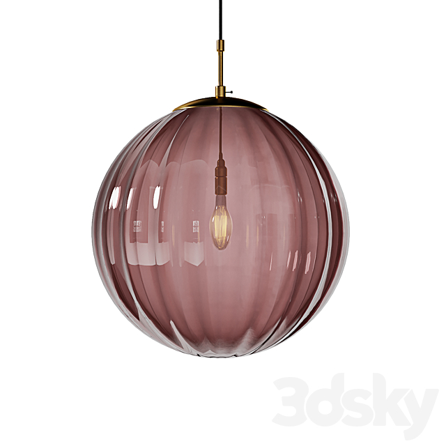 Nordic Colorful Glass Globe Pendant Lights ASKA 3dsky