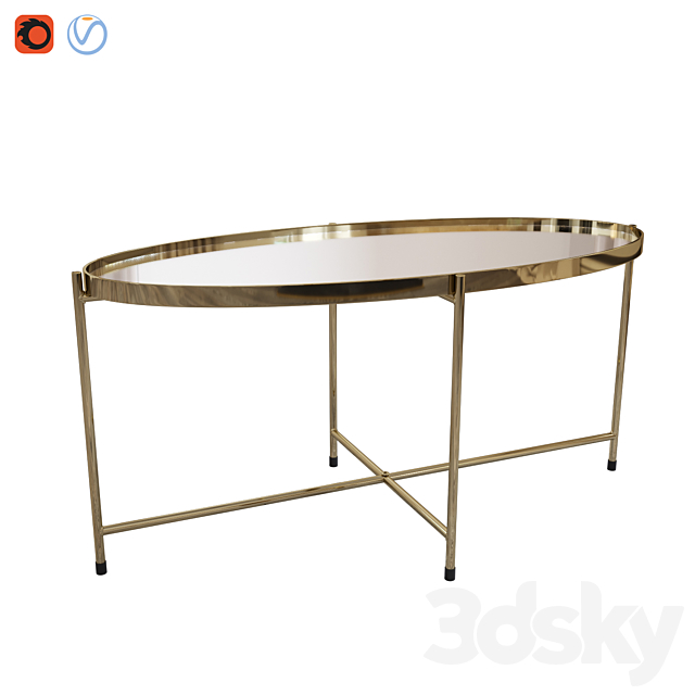 Coffee Table Miami Oval by KARE DESIGN 3DSMax File - thumbnail 1