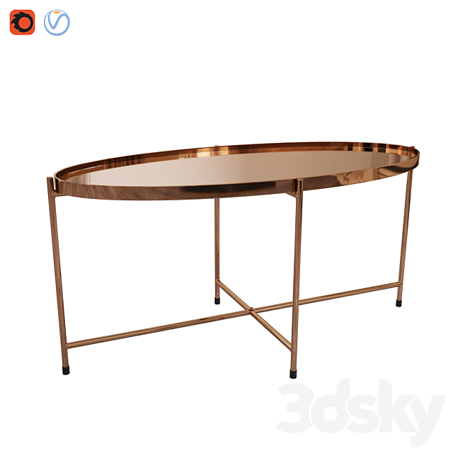 Coffee Table Miami Oval by KARE DESIGN 3DSMax File - thumbnail 2