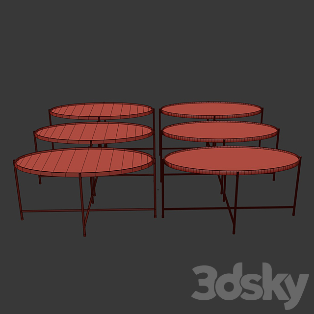 Coffee Table Miami Oval by KARE DESIGN 3DSMax File - thumbnail 5