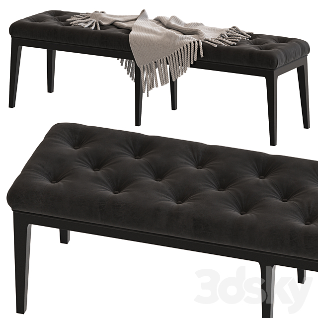 Coco Republic Piccadilly Tufted Bench 3d