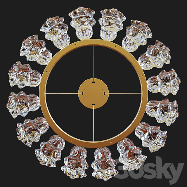 Blossom ring chandelier 3d