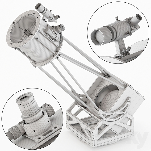 250 mm. dobson mount telescope 3dskyfree