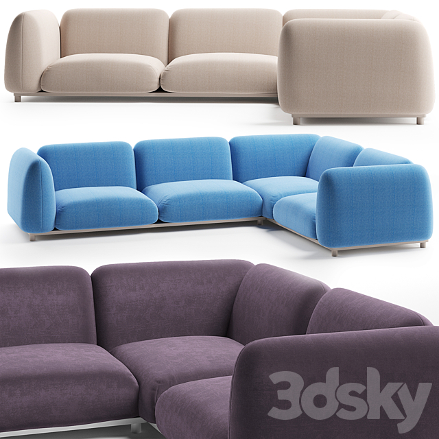 Paola Lenti MELLOW Sofa 3 fabric 3DSMax File - thumbnail 1