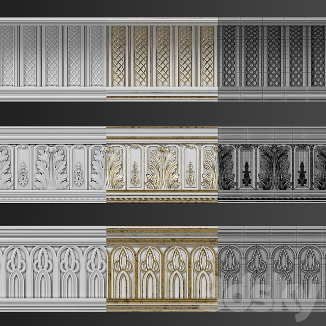 Three Cornices Torus Style (2) 3dsky