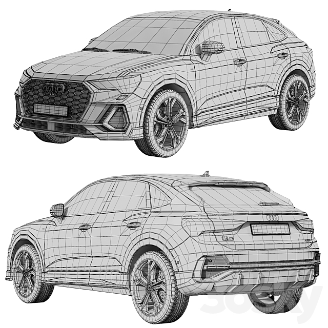 Audi Q3 Sportback 2020 3dskyfree