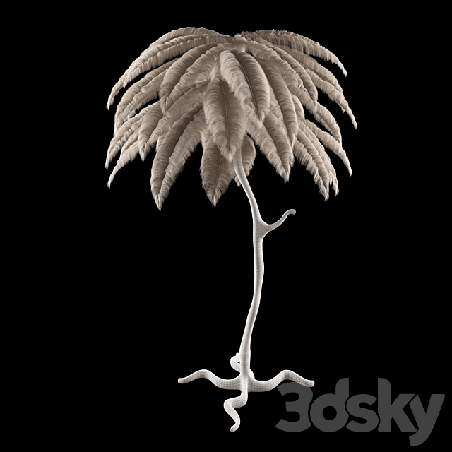 Feather floor light 3d