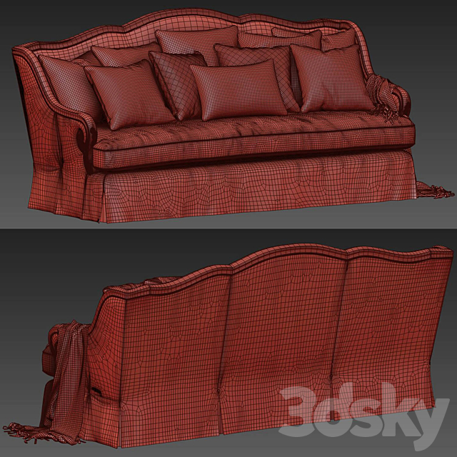 Lexington aragon sofa 3DSMax File - thumbnail 5