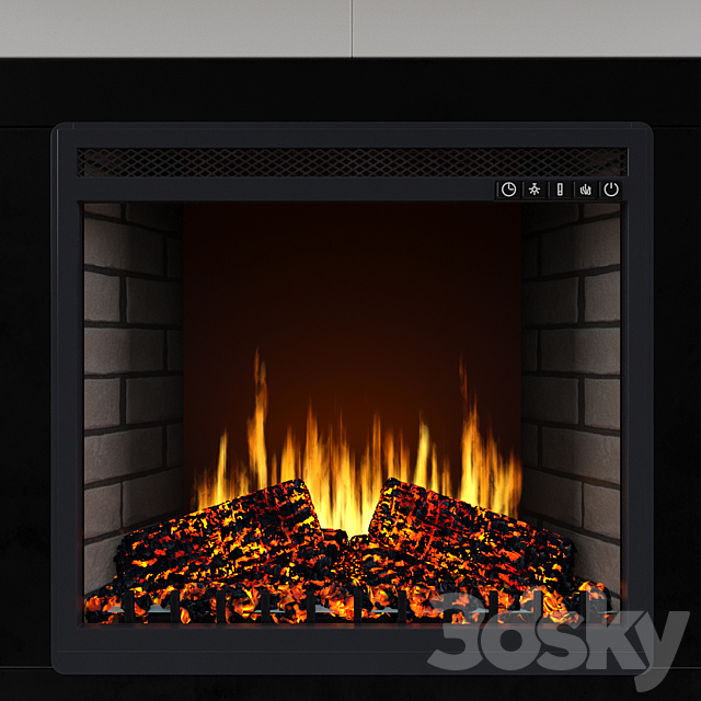 Fireplace Royal Flame Suite Alabaster with Fireplace Vision 23 Led Fx 3d