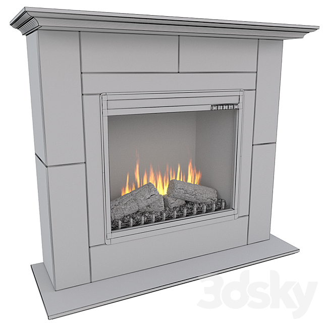 Fireplace Royal Flame Suite Alabaster with Fireplace Vision 23 Led Fx 3dsky