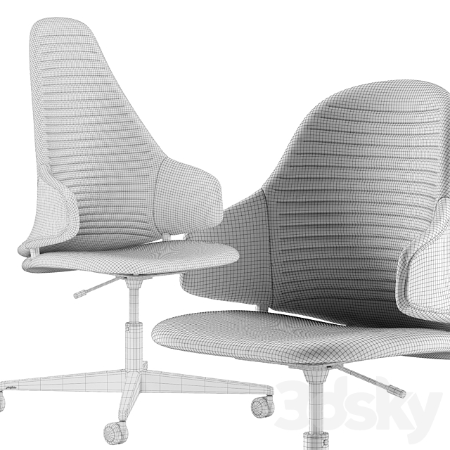 Reflex vela office chair 3DSMax File - thumbnail 5