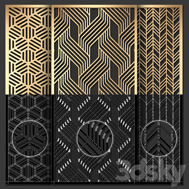 Decorative partition 3d