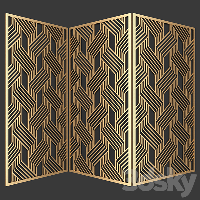 Decorative partition 3dsky