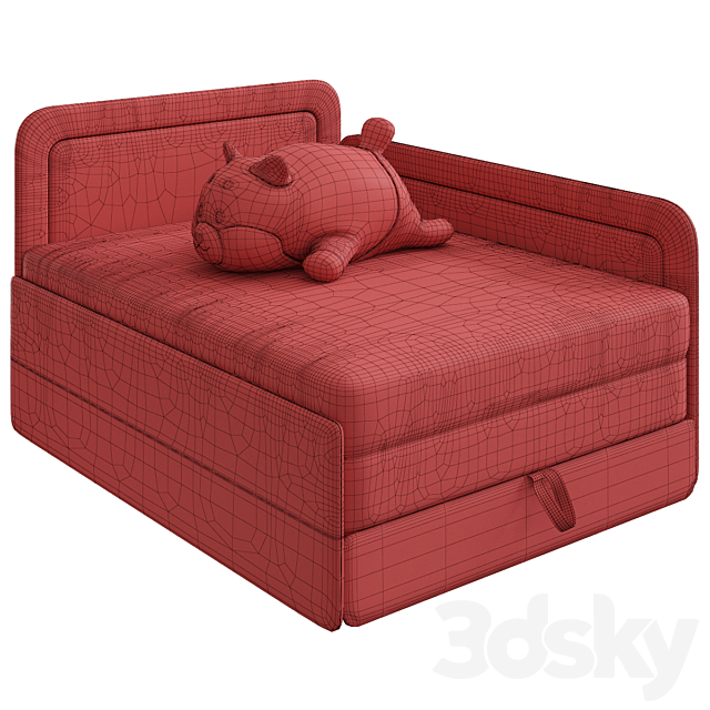 Bed sofa Mini 3DSMax File - thumbnail 5