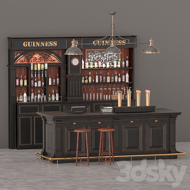 Bar counter 3d
