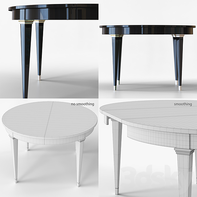 Round dining table in art deco style. 3DSMax File - thumbnail 3