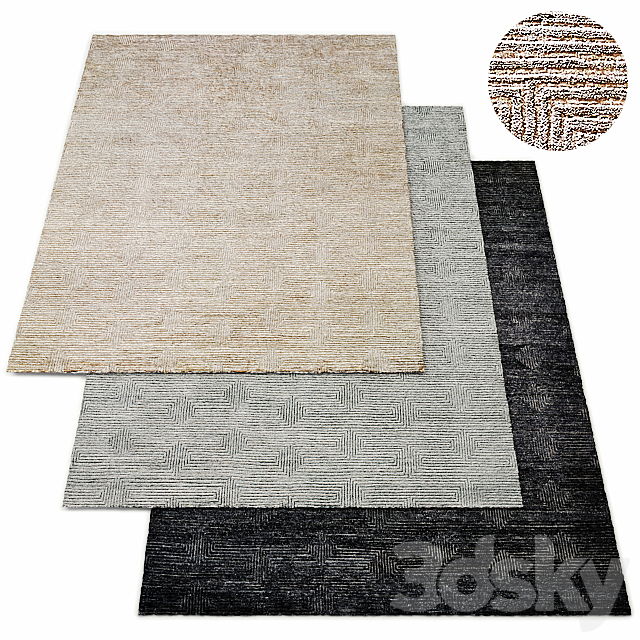 Labyrinth Hand-Knotted Rug RH Collection 3DSMax File - thumbnail 1