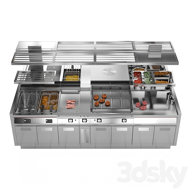 Modular Kitchen Angelo Po ICON9000 3d